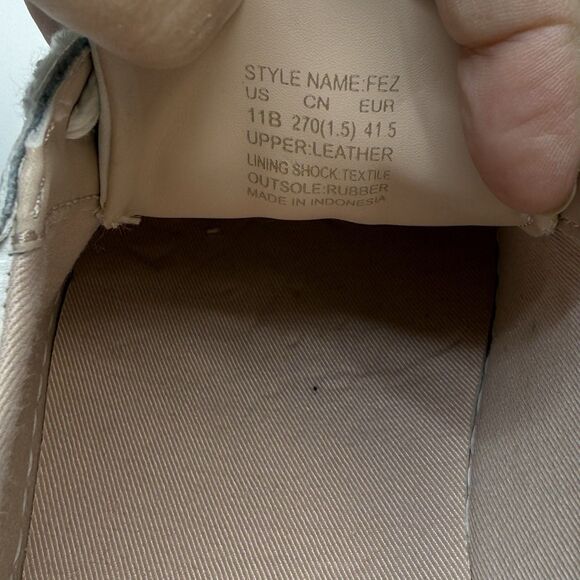 Kate Spade Fez Leather Low Top Sneaker In Optic White & Suede Maroon Sz 11 New - Picture 9 of 9